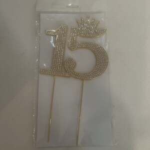 Quinceanera Favors - Elegant 15 Cake Topper Decorations,